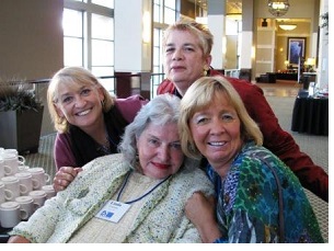 Four women posing