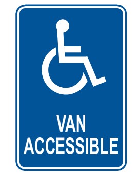 access symbol, van accessible sign